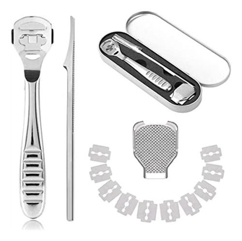 Set De Pedicura Con Raspador De Lima For Pies De Acero Inox