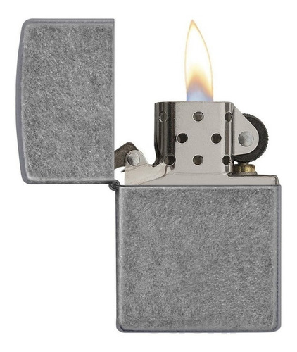 Imagen 2 de 5 de Encendedor Zippo Regular Classic Antique Silver Plate 121fb