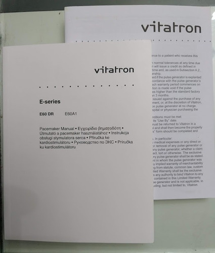 Marcapasos Vitatron E60dr Bicameral Dddr, Usado Leer Descrip
