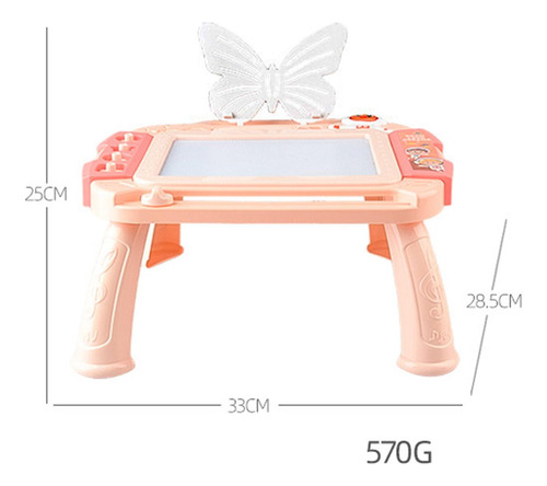 Tablero De Dibujo Magnético Con Patas Resistentes, Rosa