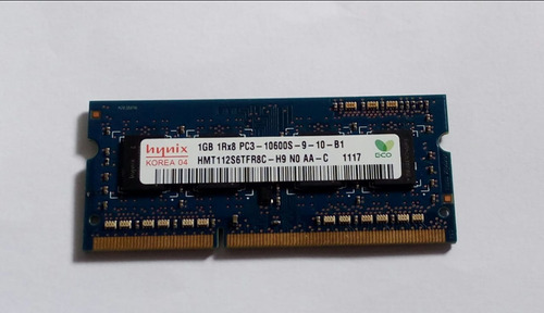 Memoria Para Notebook 1g Ddr3 Pc3 10600s Hynix