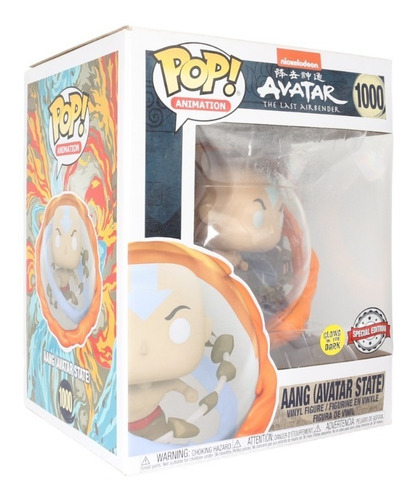 Funko Pop Aang 1000 Avatar Glow Especial Caja Lastimada