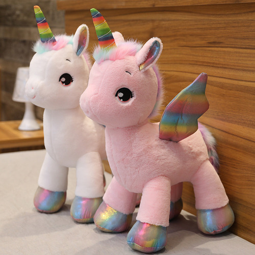 Brinquedo Unicórnio De 60 Cm: Pelúcia Macia Com Acolchoament