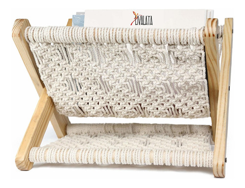 Revistero Soporte Pequeño Para Revistas De Macrame, Premont