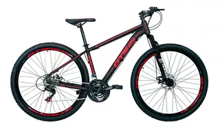 Mountain bike GTS PRO M5 Techs aro 29 19" 21v freios de disco mecânico cor preto/vermelho