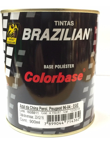 Pintura Base Polies. Blue Azul China Peugeot Citroen.x 900ml