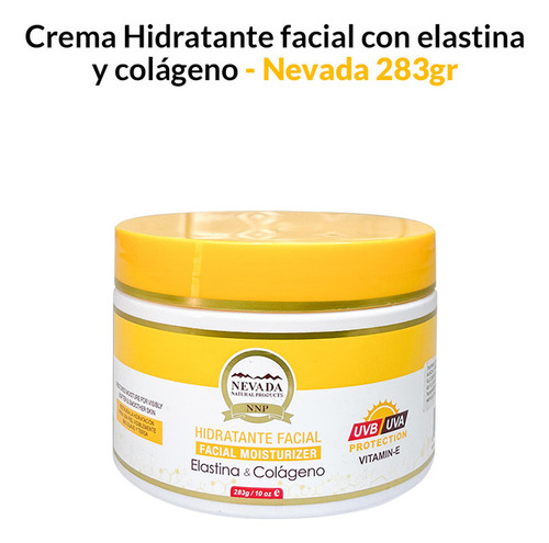 Crema Hidratante Facial Con Elastina Y Colágeno 283g