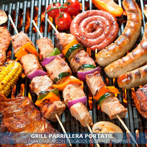 Parrilla Grill A Carbón Plegable Portátil Bbq