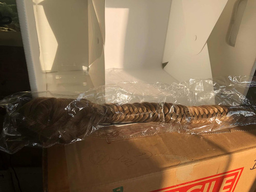 Trenza 50 Cm. Kanakelon Con Moño Original Rubia Única