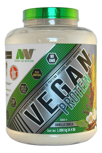 Proteina Advance Nutrition Hydrotein Vegan 1.996 Kg (4.4 Lb) Proteina De Chicharo, Arroz Y Amaranto Sabor Vainilla/canela