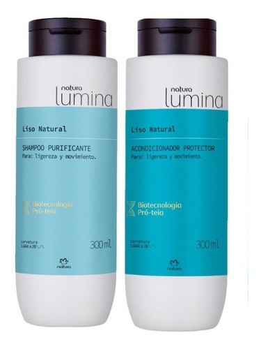 Shampoo + Acondicionador Cabello Liso Lumina Natura