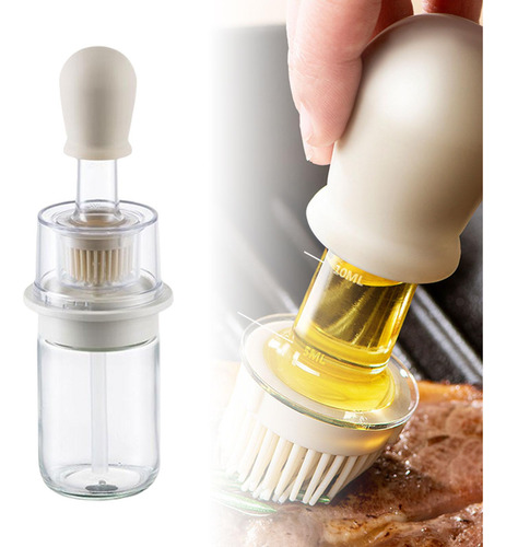 Botella De Aceite Con Cepillo De Silicona 2 En 1 180ml Para