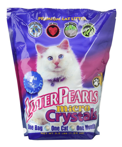 Ultra Pet Litter Pearl Micro Crystals, Bolsas De 3.5 Libras.