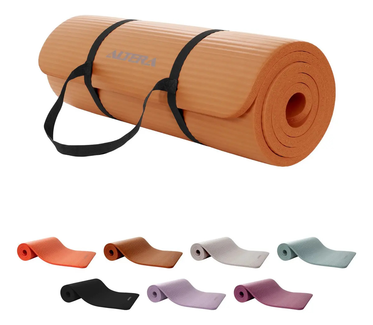Tapete Yoga Grueso 15 Mm Fitness Altera Nbr Antiderrapante Color Mocha