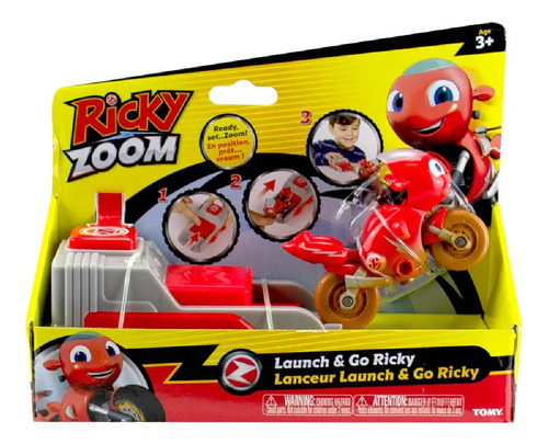 Brinquedo Ricky Zoom Figura Com Lançador Sortidos Tomy 2091