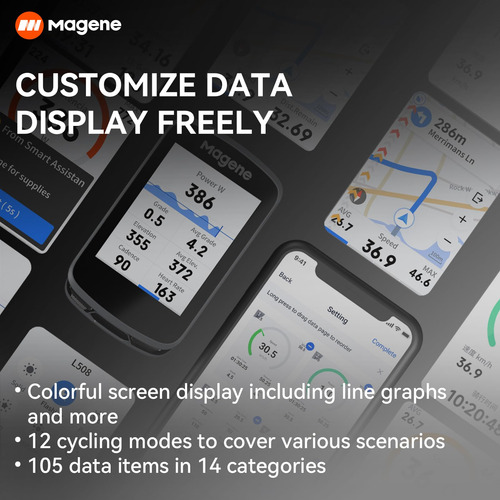 Magene C506 - Computadora Gps Para Bicicleta, Visualización