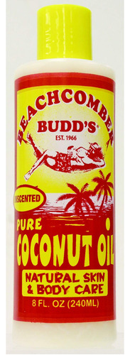 Hawaiian Beachcomber Budd Aceite De Coco Puro Sin Perfume 8 