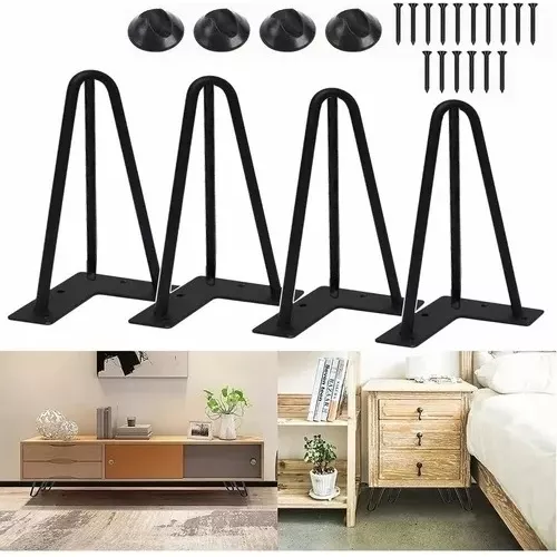 4pz Patas De Metal Resistente Para Muebles Sofá 20cm Altura