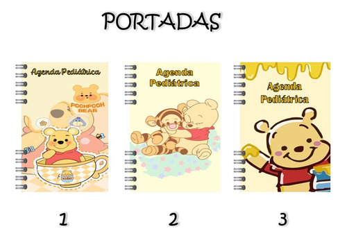 Agenda Pediátrica Winnie The Pooh + Lápiz De Regalo