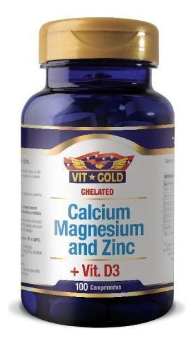 Suplemento em comprimidos Vitgold  Calcium, Magnesium, Zinc & Vitamina D3 vitaminas Calcium, Magnesium, Zinc & Vitamina D3