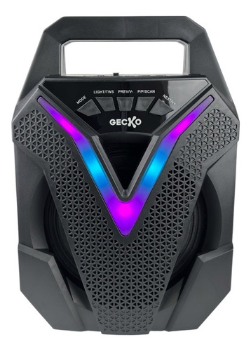 Bocina Gecko 6.5 Portátil Con Bluetooth Tws Luz Led 2000w