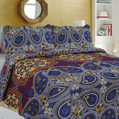 Cubre Cama Edredón Plumón Verano Estampado Diseño 824  2pla