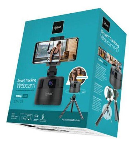 Camara Webcam Microlab 360 Tracking Con Mic 2k + Tripode Neg