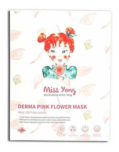Miss Yong Coreano Rosado Cara Máscara Flor | Mascarilla Hidr