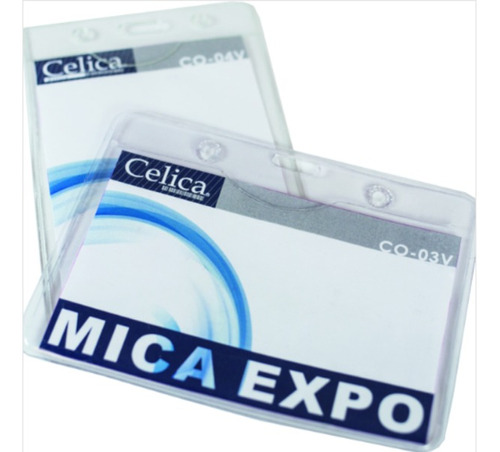 100 Micas Expo Porta Gafete Vertical Licencia 70x105mm