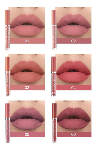 1 Kit De Cosméticos De Lápiz Labial De Larga Duración Matte