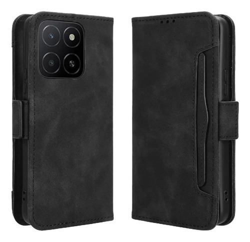Carcasa For Honor X5b Plus 4g Cartera De Cuero Con Cierre