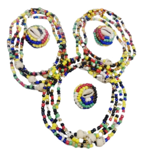 Siete Potencias Africanas 3 Collares Con 4 Cráneos 3 Macutos