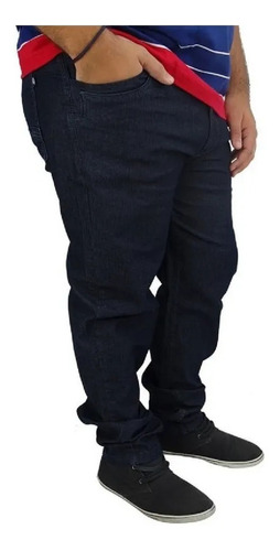 Imagem 1 de 5 de Calça Jeans Lycra Masculina Plus Size Tamanho Grande