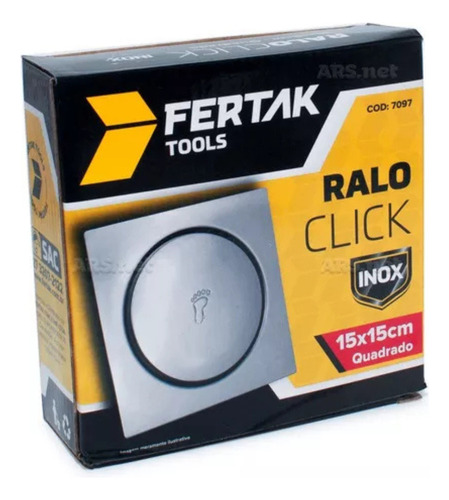 Ralo Click Cromado 15x15 Cm Inteligente Fertak