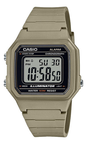 Reloj Casio Illuminator Con Alarma, Cronógrafo Digital, 50 M