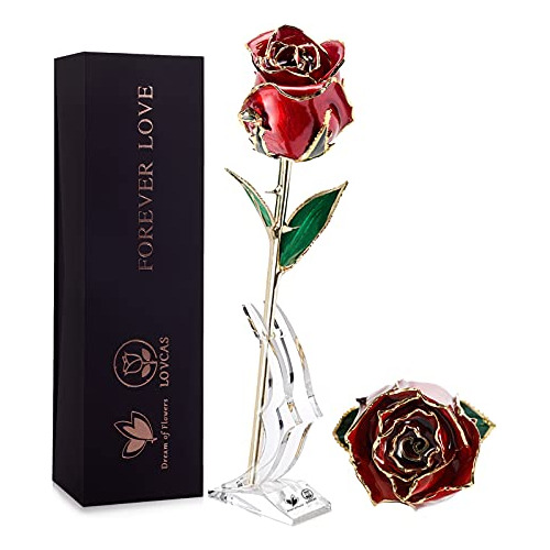 Regalos De Rosas Día De Madre, Rosa De Oro De 24k Mamã...