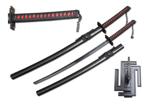 Espada Katana Bleach Zangetsu Bankai Aço Ichigo Cosplay