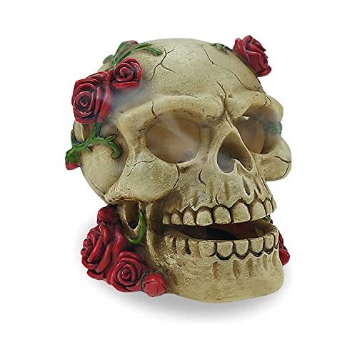 Rosa Cráneo Incienso Quemador Portacorativa Cabeza Cbz4h