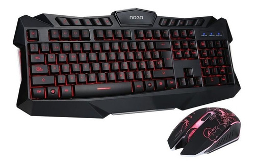 Kit Gamer Teclado Mouse Retroiluminado Combo Pc Noga Nkb5320