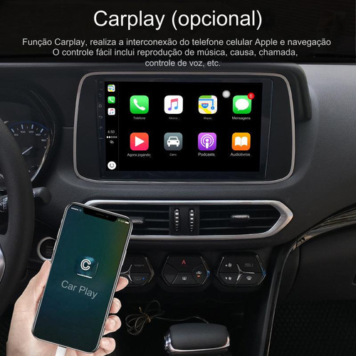 Player De Navegação Automotiva De 9 Polegadas Com Carplay
