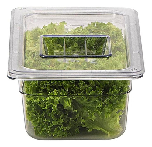 Tapa De Inserto Policarbonato Cocina 1/3 32x17cm 3 Piezas Color Transparente