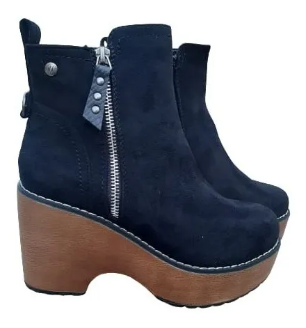 Botines Bota Mujer Taco Plataforma O Terrapl n Cierre 451 Cuotas