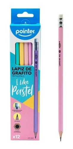 Lapices Grafito Pointer Presentación Pastel 24 Unidades