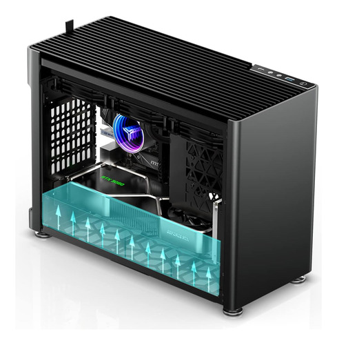 Case De Juegos Jonsplus I100 Pro Mini-itx, Aleación Negra, P