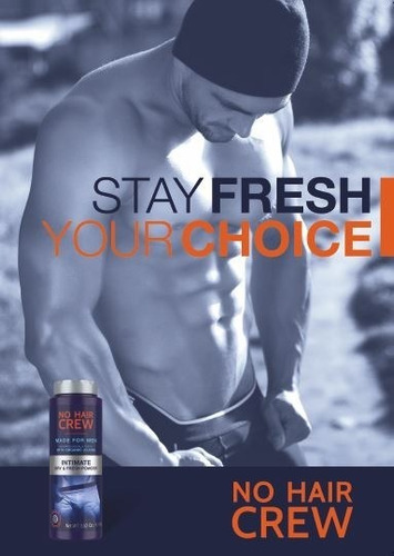 No Hair Crew Intimate Polvo Premium Dry & Fresh Para Hombre