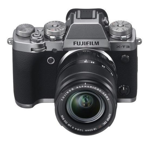  Fujifilm Kit X-T3 + lente 18-55mm R LM OIS sin espejo color  plateado