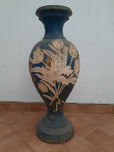 Antiguo Jarrón De Cerámica De 85 Cm (alto) Para Restaurar 