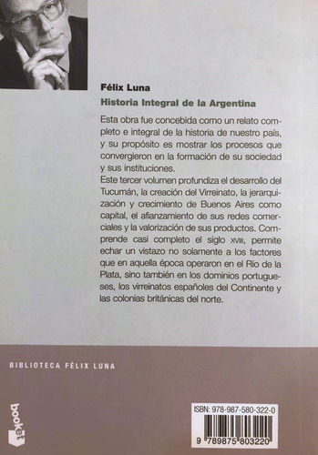 Historia Integral De La Argentina 3 - Félix Luna (Usado)