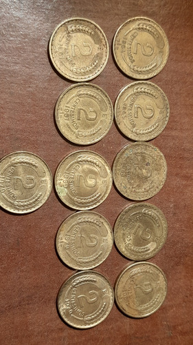 11 Monedas Chilenas De 2 Centesimos Años 1964,65,66,67,6970.