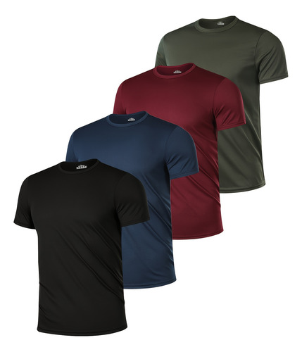 Conjunto De 4 Camisetas De Poliéster Transpirables Para